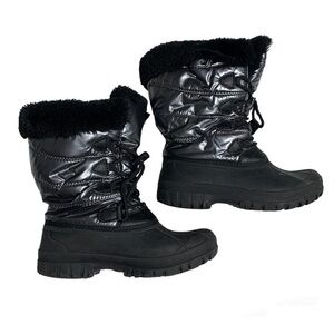Thinsulate girls size 3 silver winter boots